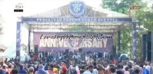 Foto pertunjukan musik dangdut New Monata di Lokasi Wisata Waduk Seloromo Gembong