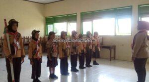Foto peserta Pesta Siaga sedang berbaris siap mengikuti mata lomba