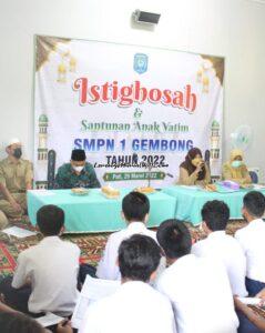 Foto kegiatan Istighosah dan Santunan Anak Yatim di SMPN 1 Gembong