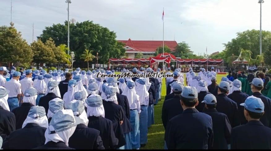 Foto upacara peringatan Hardiknas di Alun-Alun Simpang Lima Pati