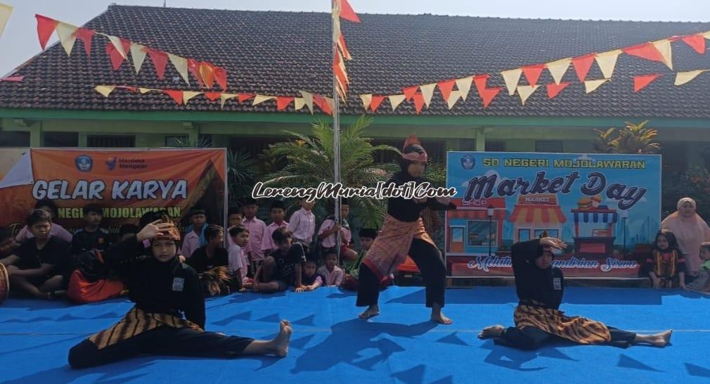 Foto pesilat SH Terate memeriahkan gelar P5 SDN Mojolawaran Gabus