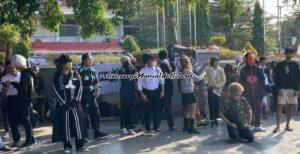 Cosplay J Freedom ikut meramaikan CFD di Alun-alun Pati