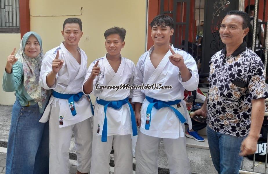 Foto Tim Karate Porprov Pati nomor kata beregu putra peraih medali emas