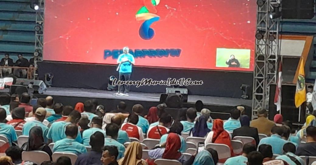 Foto sambutan Pj. Bupati Pati Henggar Budi Hanggoro dalam pembukaan Peparprov Jateng 2023