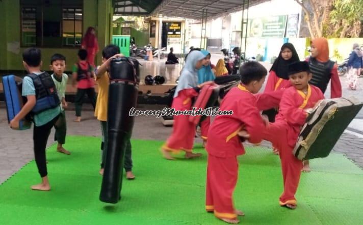 Foto peralatan yang memadai digunakan untuk mendukung prestasi atlet Tapak Suci SD IT Abu Bakar Ash Shidiq Pati