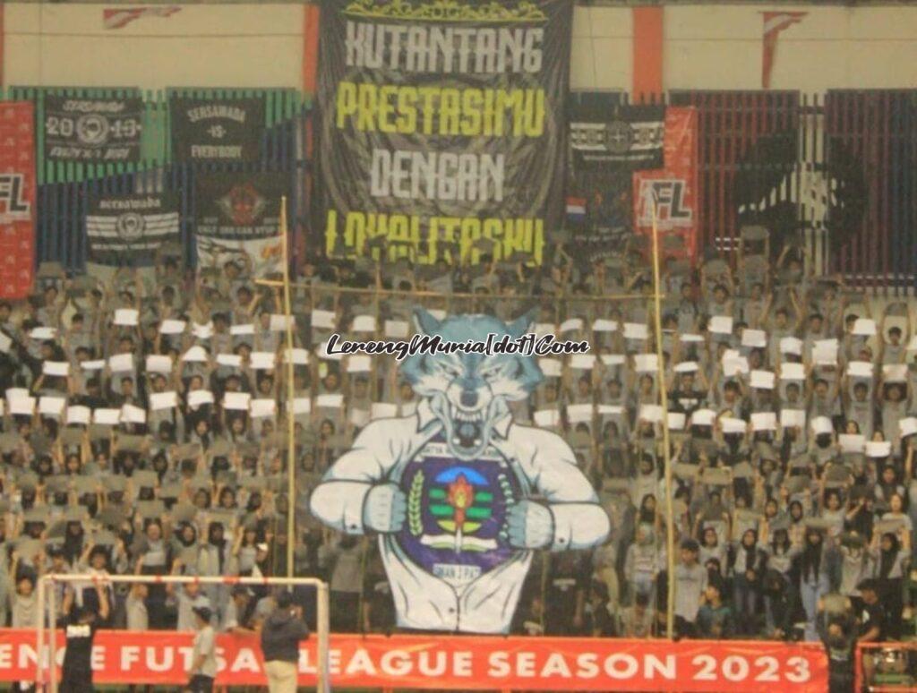 Foto Tim Sersawadha saat tampil dalam ajang lomba Bettle Suporter Futsal di GOR Pesantenan Pati