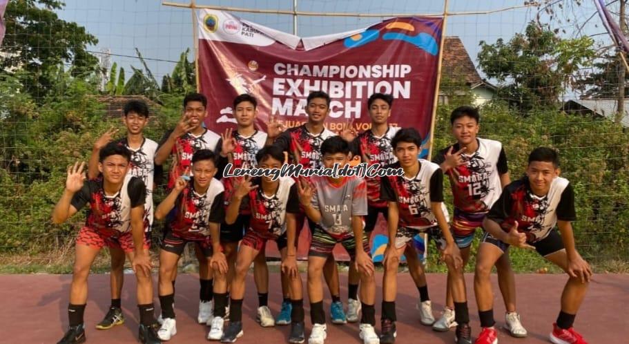 Foto Tim SMAGA yang mengikuti Exhibition Match Kejuaraan Bola Voli U-17 Antar Sekolah Se-Kabupaten Pati 2023