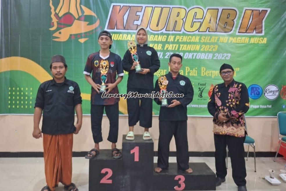 Foto Juara Umum Remaja Kejurcab Pagar Nusa IX, 1.Pucakwangi, 2.Dukuhseti, 3.Margoyoso