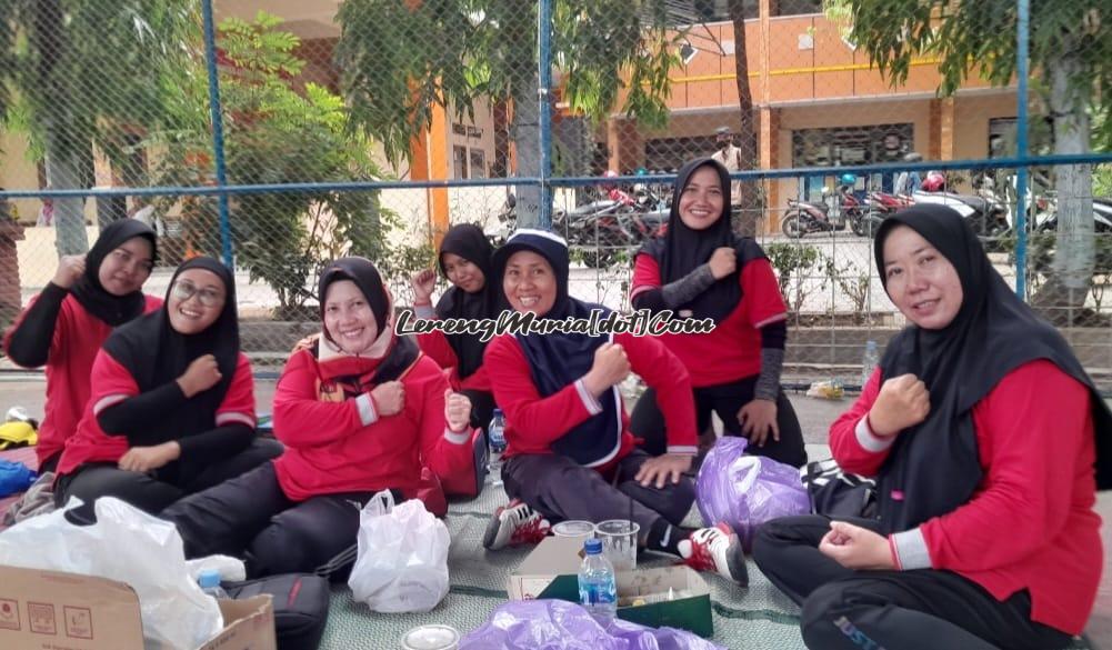 Foto Tim Dabin 3 optimis juara 1 yang diperkuat pemain handal diantaranya Sulasih (depan 3 dari kiri) dan Lyla (1 dari kanan belakang)