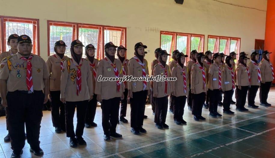 Para peserta  Penegak Laksana yang siap dilantik di Auditorium SMAN 3 Pati