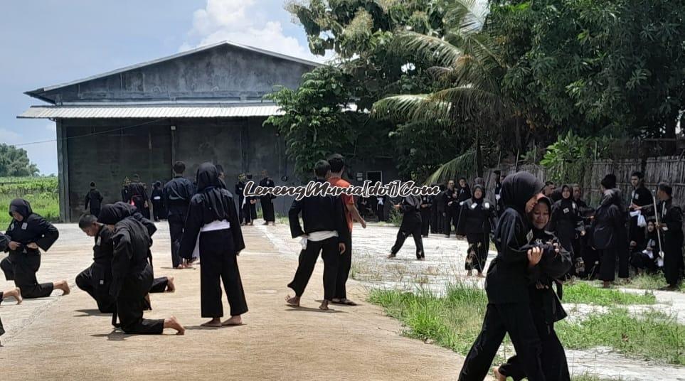 Para siswa SH Terate bersemangat mengikuti UKT Ranting Juwana di Desa Pekuwon Kecamatan Juwana Kabupaten Pati