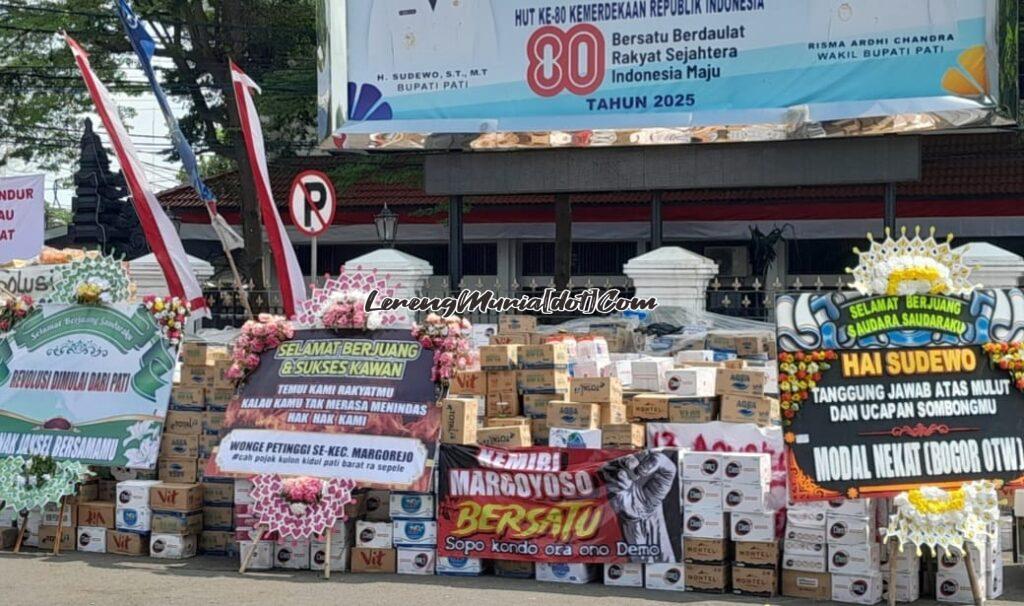 Donasi air kemasan untuk persiapan demonstrasi hari Rabu, 13 Agustus 2025 mendatang