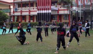 Atlet SH Terate SMAN 3 Pati sedang berlatih untuk menghadapi Kejuaraan SH Terate Cup Cabang Pati IX