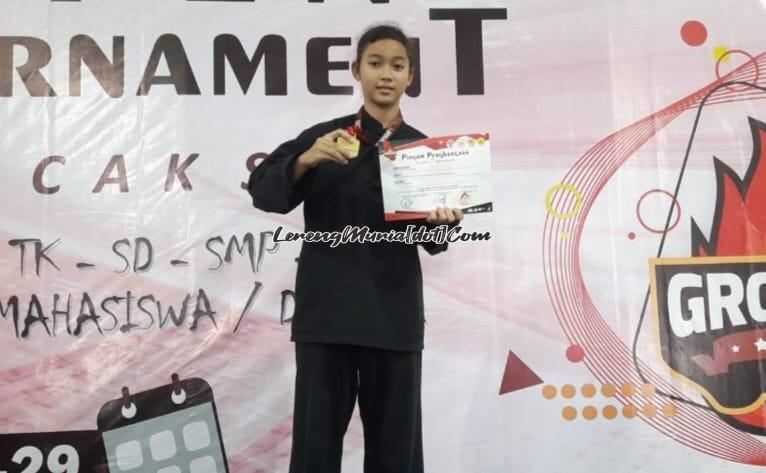 Qiken ketika meraih medali emas Grobogan Championship 2023 yang lalu