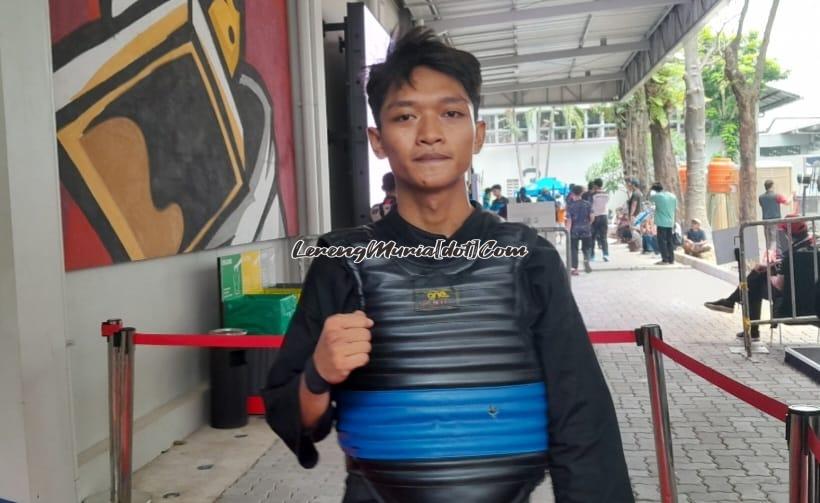Mujadidi Faizha Adhim, pesilat andalan Jawa Timur masuk babak semi final di PON Bela Diri Kudus