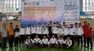 Para pesilat Pati yang bertanding di ajang BK Porprov di GOR Abirawa Batang dan berhasil meloloskan 7 atletnya ke Porprov 2026