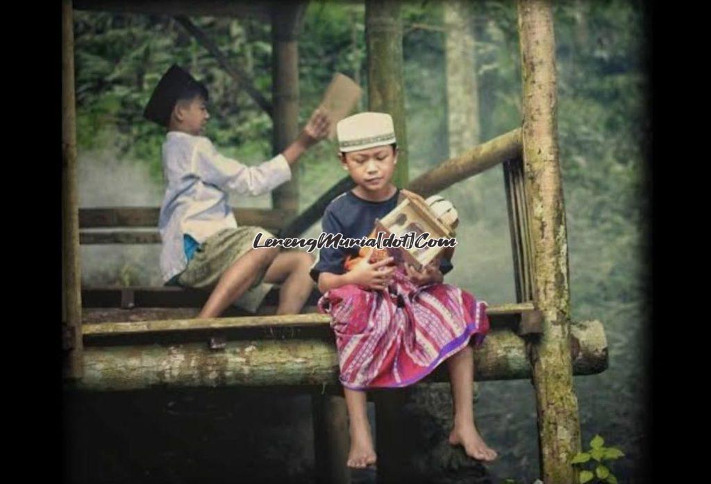 Ilustrasi anak-anak desa sedang menunggu buka puasa di masa Ramadhan jaman dahulu/jadul (Foto: Kompasiana.com)